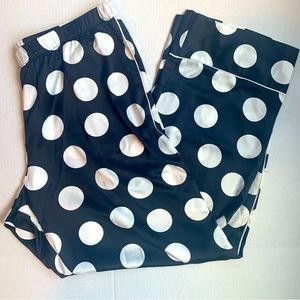 Victoria's Secret Black and White Polka Dot Pajama Pants